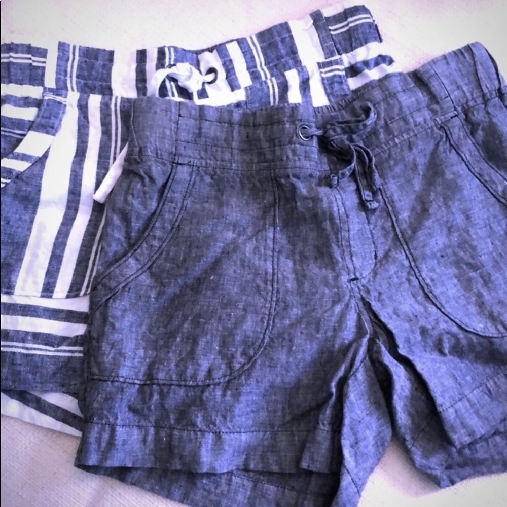 Athleta Linen Shorts Bundle XS 2